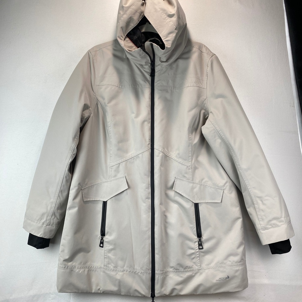 Arctic Expedition Polar Loft Parka Mens XL Stone Waterproof Insulated Jacket